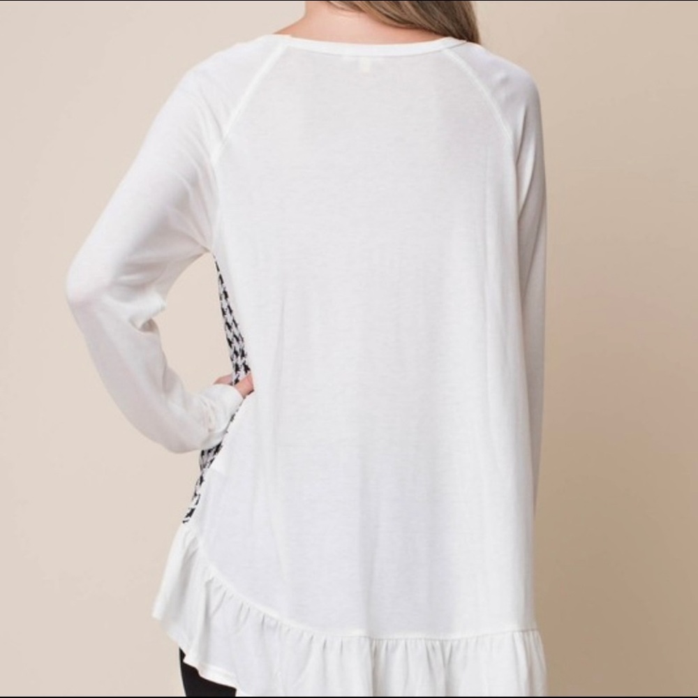 Houndstooth Ruffle Top | M - Picture 4 of 4